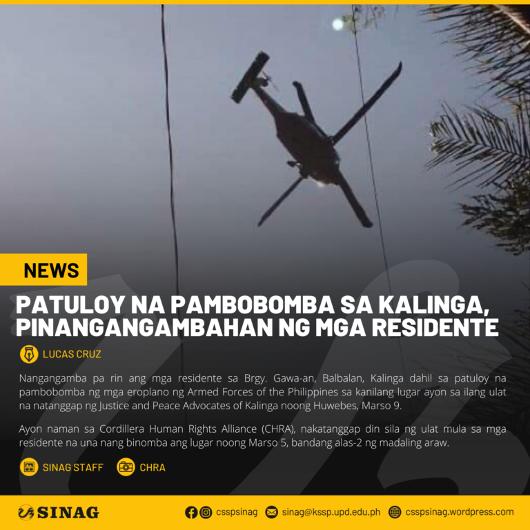 Patuloy na pambobomba sa Kalinga, pinangangambahan ng mga residente