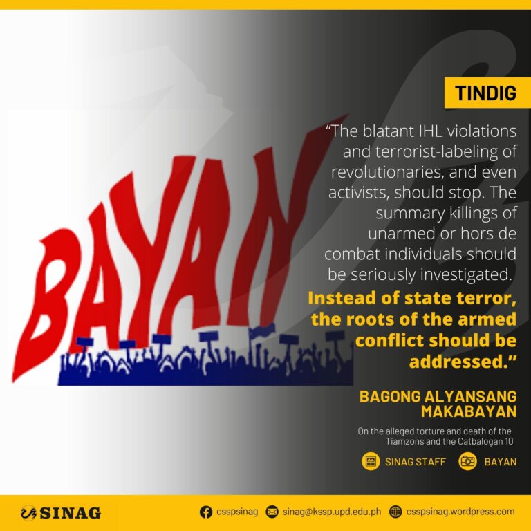 BAYAN blasts AFP’s killing of Tiamzons, Catbalogan 10